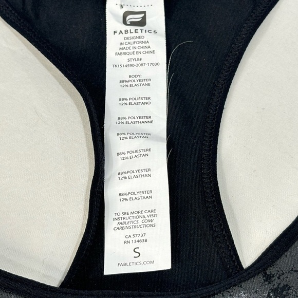 Fabletics Women's Eiffel Racerback Printed Tank Top NWT Size medium - Picture 10 of 11